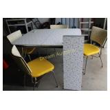 Retro Table & 4 Chairs 48x36x30H & Leaf 11" Retro Table & 4 Chairs 48x36x30H & Leaf 11"