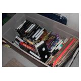 Tote with VHS Tapes & Records