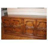 Wooden Sideboard & Contents, Needs some TLC