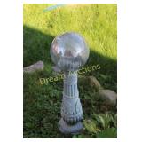 Gazing Ball on Plastic Post