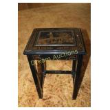 Oriental Theme Side Table 13x11x20H