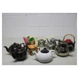 Assorted Tea Pots, including a Bank