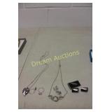 2 Necklace & Earring Set & 1 Clip On & Broach Set