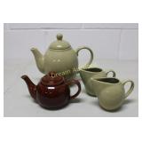 2 Tea Pots & 2 Creamers