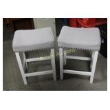 2 Stools, fabric needs cleaning
