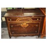 Vintage Dresser on Wheels Needs TLC, 36X19.5X31H