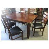 Wooden Table 60x42x30H, 6 Chairs, Some attention