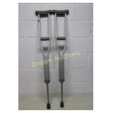 Pair of Aluminum Adjustable Crutches