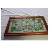 Stainglass Style Window - Humingbirds 22x13