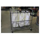 Segmented Laundry Basket on Wheels