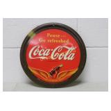 Round Metal Coca-Cola Sign