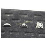 3 Sterling Silver Rings Size 6.5 & 7.5