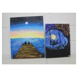 2 Signed Oil on Canvas Largest 16x20