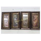 4 Signed Animal Prints 7x13