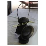 Antique Railroad Lantern, crack in glass