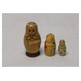 Miniature Russian Nesting Dolls 3.25H