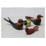 Hand Carved & Painted Birds