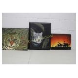 3 Signed Oil Paintings on Canvas