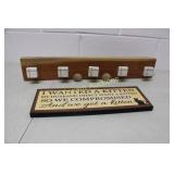 Coat Rack & Kitty Sign