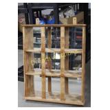Wooden Display Cabinet with Mirror Back 26x6.5x36
