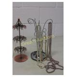 Beaded Necklaces & 2 Jewellery Holders