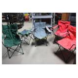 4 Adult, 1 Child Foldable Camp Chairs & Table