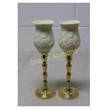 Pair of Brass Candleholders