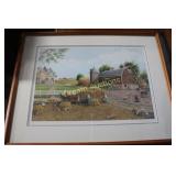 Framed Print, Amish Farm Scene by Mary Farkas
