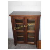 Storage Cabinet with Glass Doors 29x13x38H