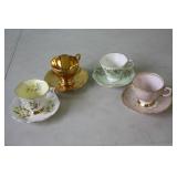 4 Cups & Saucers Including Royal Albert