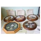 5 Wood Framed Collector Plates 5 Wood Framed Collector Plates