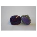 2 Sterling Silver Rings Size 10 & 10.5 2 Sterling Silver Rings Size 10 & 10.5