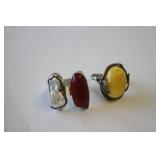2 Sterling Silver Rings Size 8.5 2 Sterling Silver Rings Size 8.5