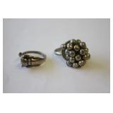 2 Sterling Silver Rings Size 5.5 2 Sterling Silver Rings Size 5.5