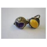 2 Sterling Silver Rings Size 9 2 Sterling Silver Rings Size 9