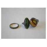 3 Sterling Silver Rings Size 8 & 9.5 3 Sterling Silver Rings Size 8 & 9.5