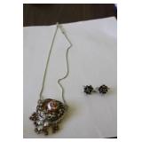 Sterling Silver Necklace & Earrings Sterling Silver Necklace & Earrings
