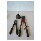Vintage Oiling Can & Bolt Cutters Vintage Oiling Can & Bolt Cutters