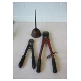 Vintage Oiling Can & Bolt Cutters