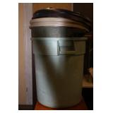 2 Large Garbage Bins with Lids