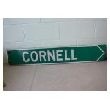 Wooden Cornell Sign 8 x 48