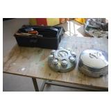 2 Dodge Wheel Covers & Toolbox with Tools