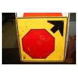 Metal Stop Ahead Sign 35.5 x 35.5