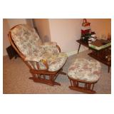 Glider Rocking Chair & Footstool