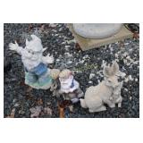 2 Concrete Gnomes & Bunny