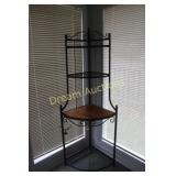 Corner Metal/Wood Shelf 70H