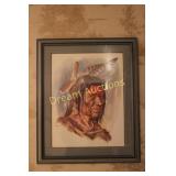 Indigenous Framed Piece Signed Kocsis `74, 18x22