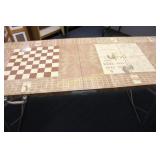 Vintage Metal/Folding Games Table 60x24x28.5H