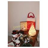 Christmas items incl Little Lighted Tree