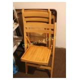 4 Folding Wooden Chairs & Card Table